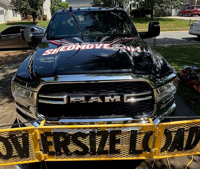 Black RAM heavy-duty truck after exterior detail